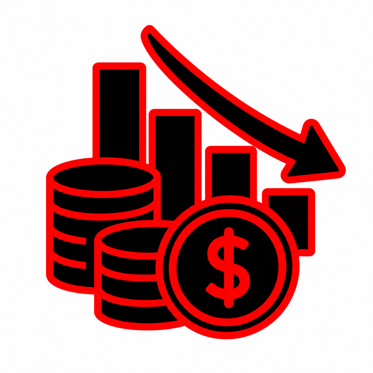 Icon representing cost reduction